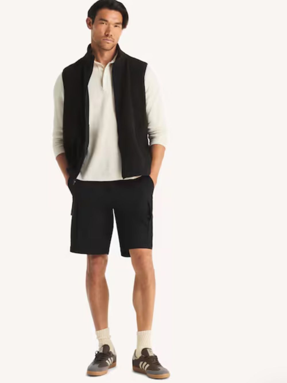NAUTICA 44 Black Navigator Cargo Shorts 9.5” Inseam